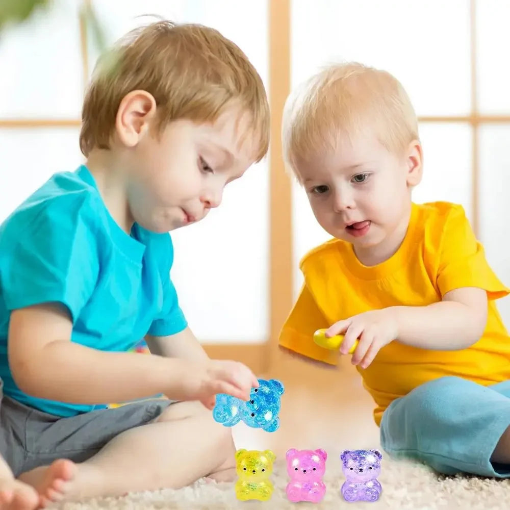 Fidget Bear Toy Squishies Glitter Gummy Bear