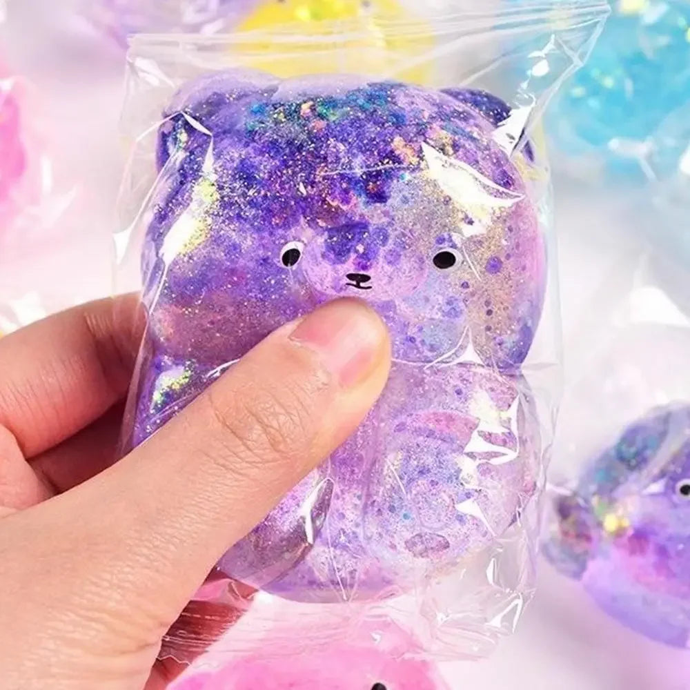 Fidget Bear Toy Squishies Glitter Gummy Bear